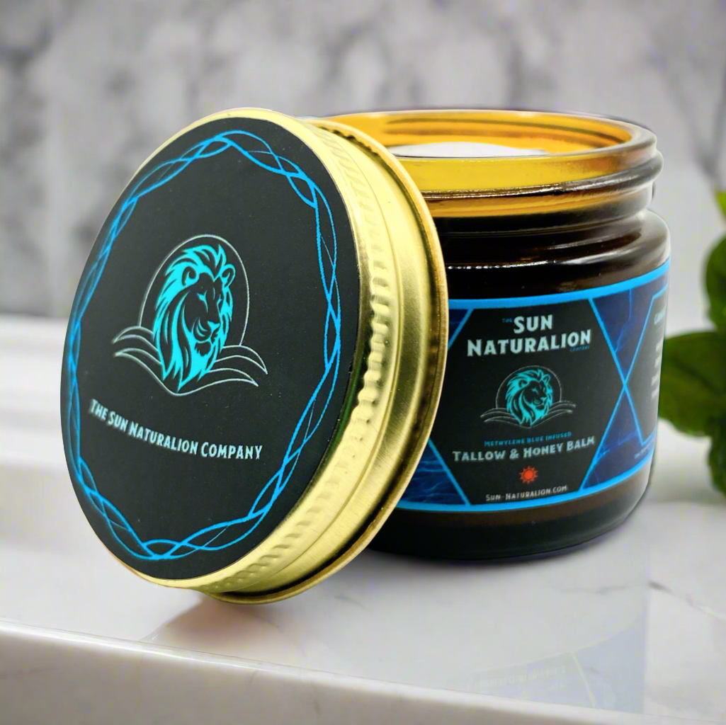 Tallow & Honey Balm + Methylene Blue - Lavender Scent (2 oz Jar)