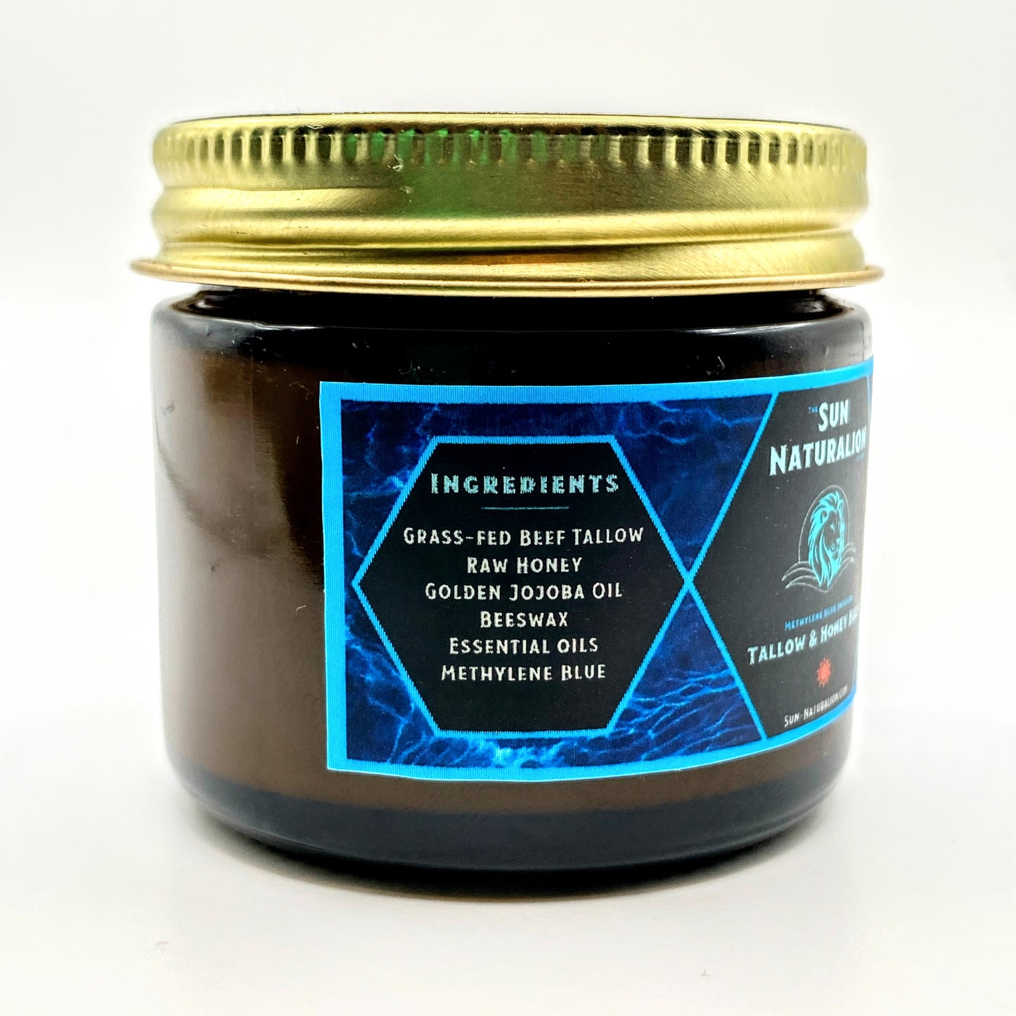 Tallow & Honey Balm + Methylene Blue - Lavender Scent (2 oz Jar)