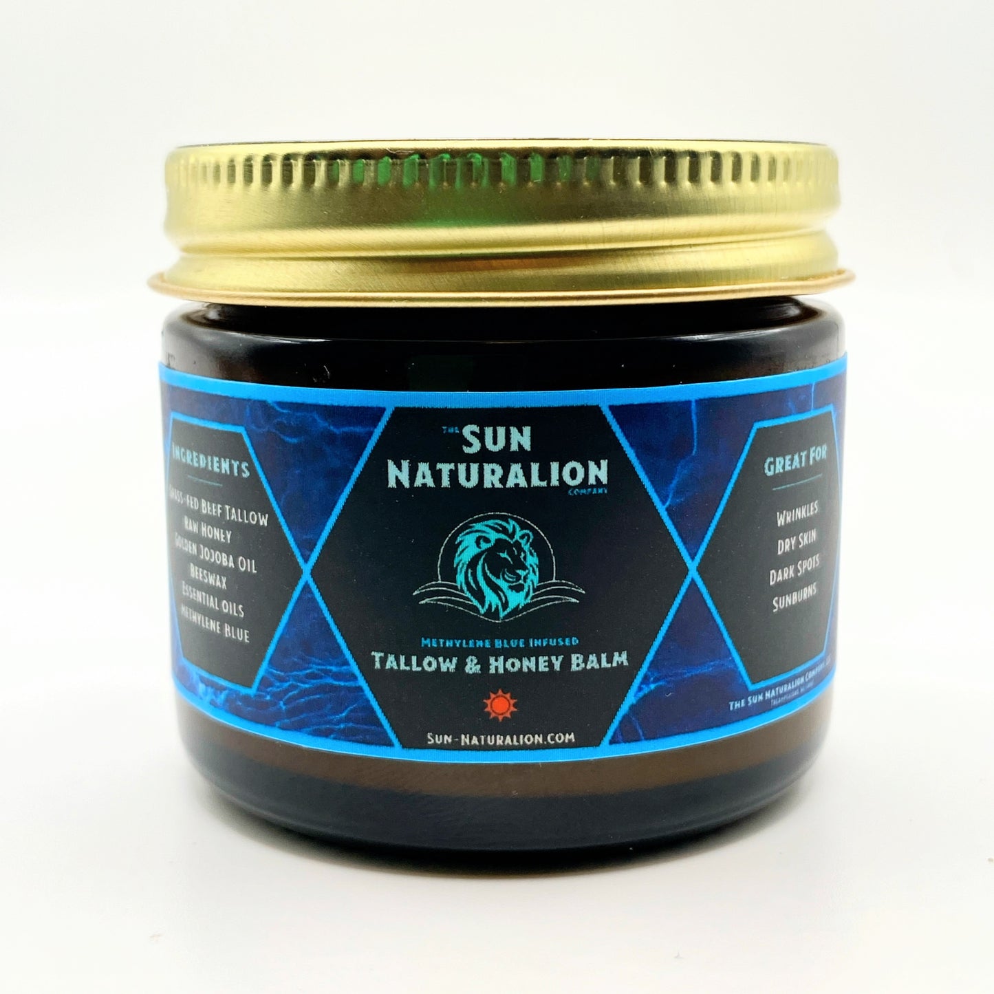 Tallow & Honey Balm + Methylene Blue - Lavender Scent (2 oz Jar)